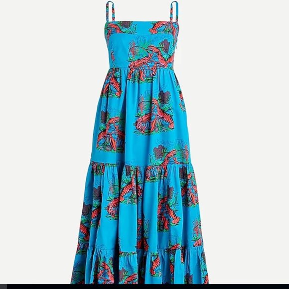 j crew tiered maxi dress